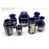 lot cobalt blue decorative porcelain