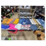clothing on table