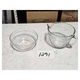 large measuring cup & mixing bowl