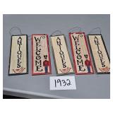 Antiques & Welcome signs