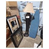 lamp, iron board, art, one has broken glass