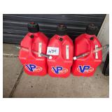 3 VP Fuel Cell gas cans - missing 1 nozzle