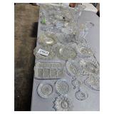 table load of crystal & glass