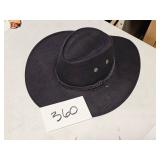 large brim cowboy style hat