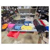 clothing on table