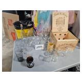 glasses & wine box
