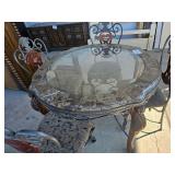 glass top dining room table and chairs