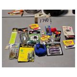 fishing lures, jigs, etc.
