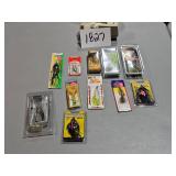 fishing tackle, lures, etc.