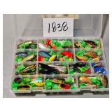 fishing tackle, lures, etc.