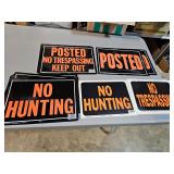 NO HUNTING SIGNS