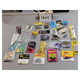 fishing tackle, lures, etc.