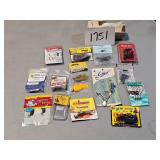 fishing lures, jigs, etc.