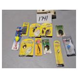 fishing lures, jigs, etc.