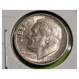 1960 SILVER Roosevelt Dime