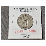 SILVER Rare 1928 Standing Liberty Quarter SILVER Rare 1928 Standing Liberty Quarter