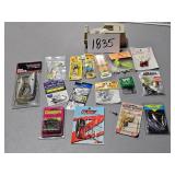 fishing tackle, lures, etc.