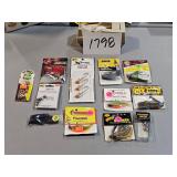 fishing tackle, lures, etc.