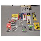 fishing lures, jigs, etc.