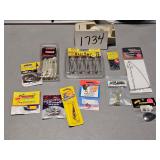 fishing lures, jigs, etc.