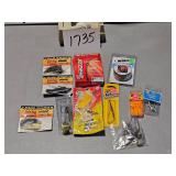 fishing lures, jigs, etc.