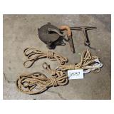 vintage tools & rope