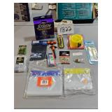 fishing tackle, lures, etc.