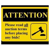 READ ALL AUCTION TERMS BEFORE BIDDING