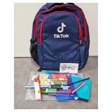 1  NEW Tik Tok backpacks with school supplies