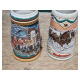 2 Budweiser  Beer Stein