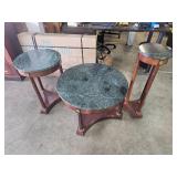 3 marble top table set