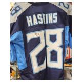 XL HASKINS signed Titans Jersey