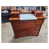 estate vintage chest with marble top piece