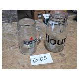 Heineken Mug & flour jar