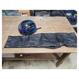helmet and leather pants