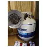 Heater and propane tank