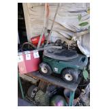 Garden items and table