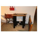 Saw horses and table