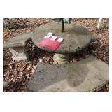 Concrete picnic table