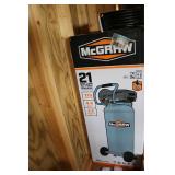 Mcgraw New 21 gallon Air compressor with hose