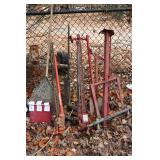 Jacks, rake, miscellaneous tools