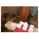 Vise, creeper, and bench