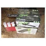 New electric chainsaw and blower