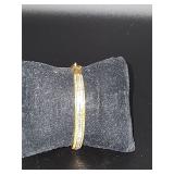 18K Bangle Bracelet 41 Bagguette Natural Diamonds