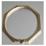 Octagonal Bangle Bracelet 14K YG 5.8 grams