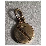 14K Pill Pendant 1.3 grams