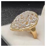 Filigree 14K YG 5.6 gram Natural Diamonds