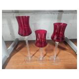 decorative red stemware