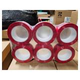 single 6 pack of red 2" x 110 yd tape