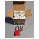 6 RED Master Padlocks